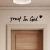 4pcs 2D Flat Unique Decorations-'rust In God' Home Wall Art,Christian Faith  Art,Religious Gift,Elegant Minimalist Design