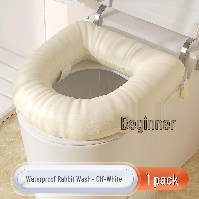 Wasserdichtes Leder Toilettensitz-Erhöhungskissen - Verdickt, Abdeckung für den Heimgebrauch