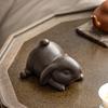 Rabbit Tea Pet Figurine Cute Ceramic Tea Set Accessories Chinese Tea Culture Decor for Living Room Office Desk Ornament