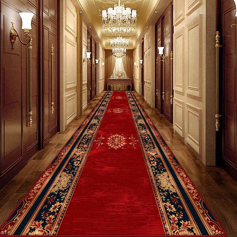 

Senior Home Corridor Decoration Carpet Luxury Foldable Wedding Lobby Entryway Red Long Rug Hotel Hallway Non-slip Mat Easy Clean 160*200cm