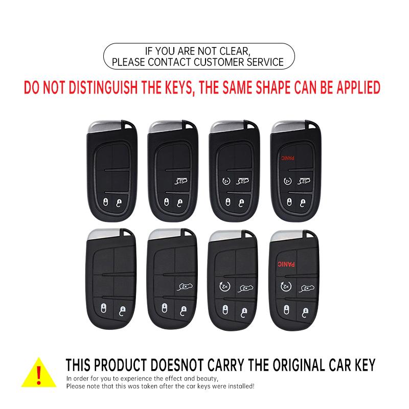 Alloy Car Remote Key Case Cover Protect Shell Bag For Jeep Renegade Compass Grand Cherokee Fiat Chrysler 200 300C Wrangler Dodge