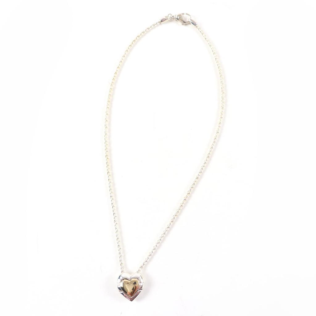 Excellent TIFFANY&Co. Necklace Puzzle Heart Silver 925 Women Used