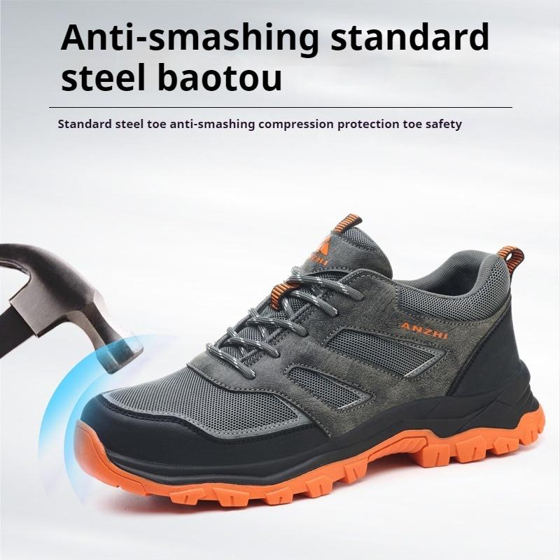 Non-slip Safety Shoes Anti-puncture Construction Work Shoes Anti Smash Steel Toe Work Boots Industrial Breathable Work Sneakers
