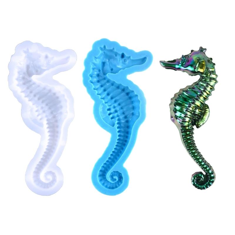 Seahorse Keychain Silicone Mold Keychain Charms Resin Mold Animal Epoxy Resin Casting Mold for DIY Crafts Car Home Decor