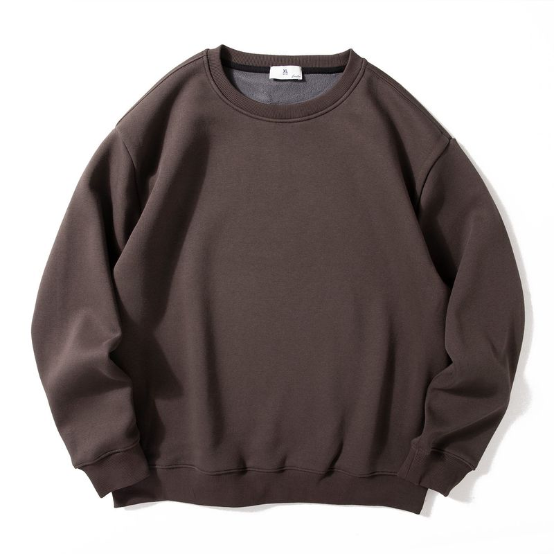 Fleece-Lined Thickened Crew Neck Sweatshirt for Men, 2025 Autumn and Winter New Style, Loose Casual Top, Soft Base Layer, Warm Pullover