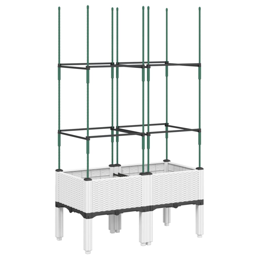 Planter with Trellis White 80 X 40 X 142.5 Cm PP