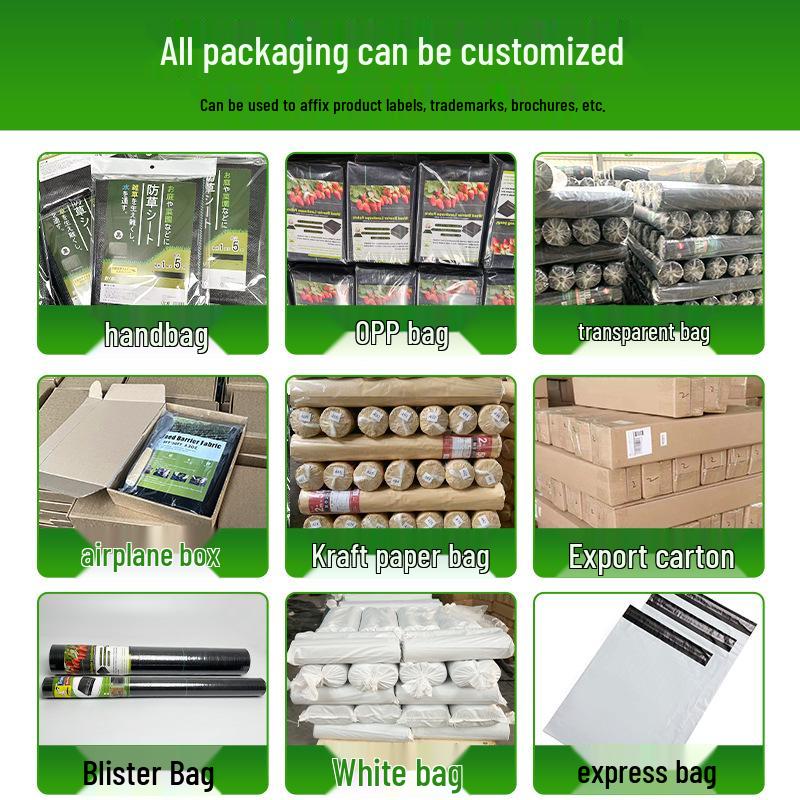 Tarım ve Sera Kullanımı İçin Black Orchard Yabani Ot Bariyer Kumaşı