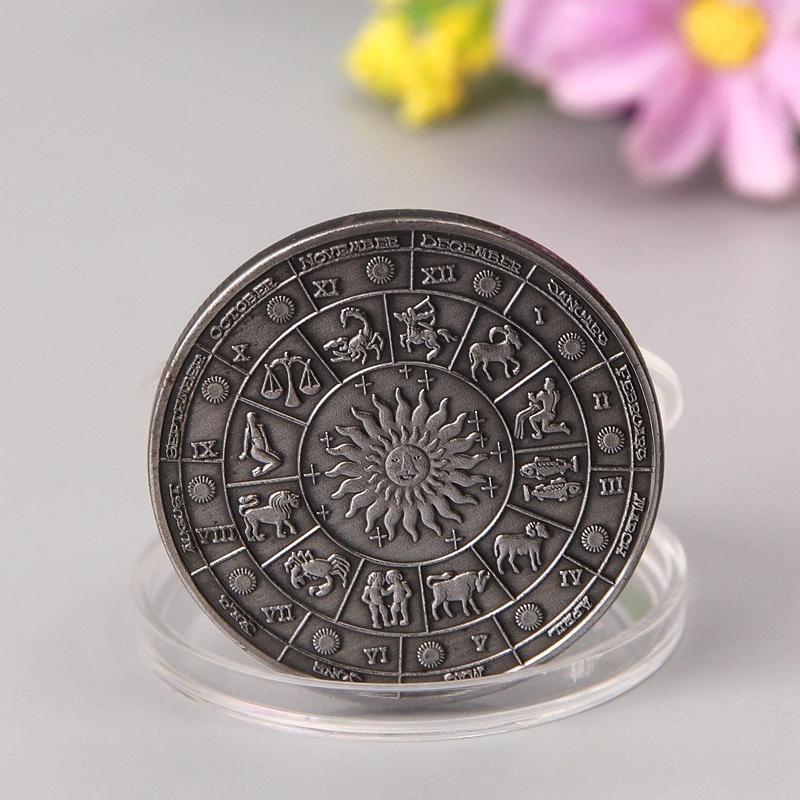 Commemorative medals, color printed commemorative coins, twelve zodiac metal commemorative coins, virtual currency commemorative coins, Christmas gift