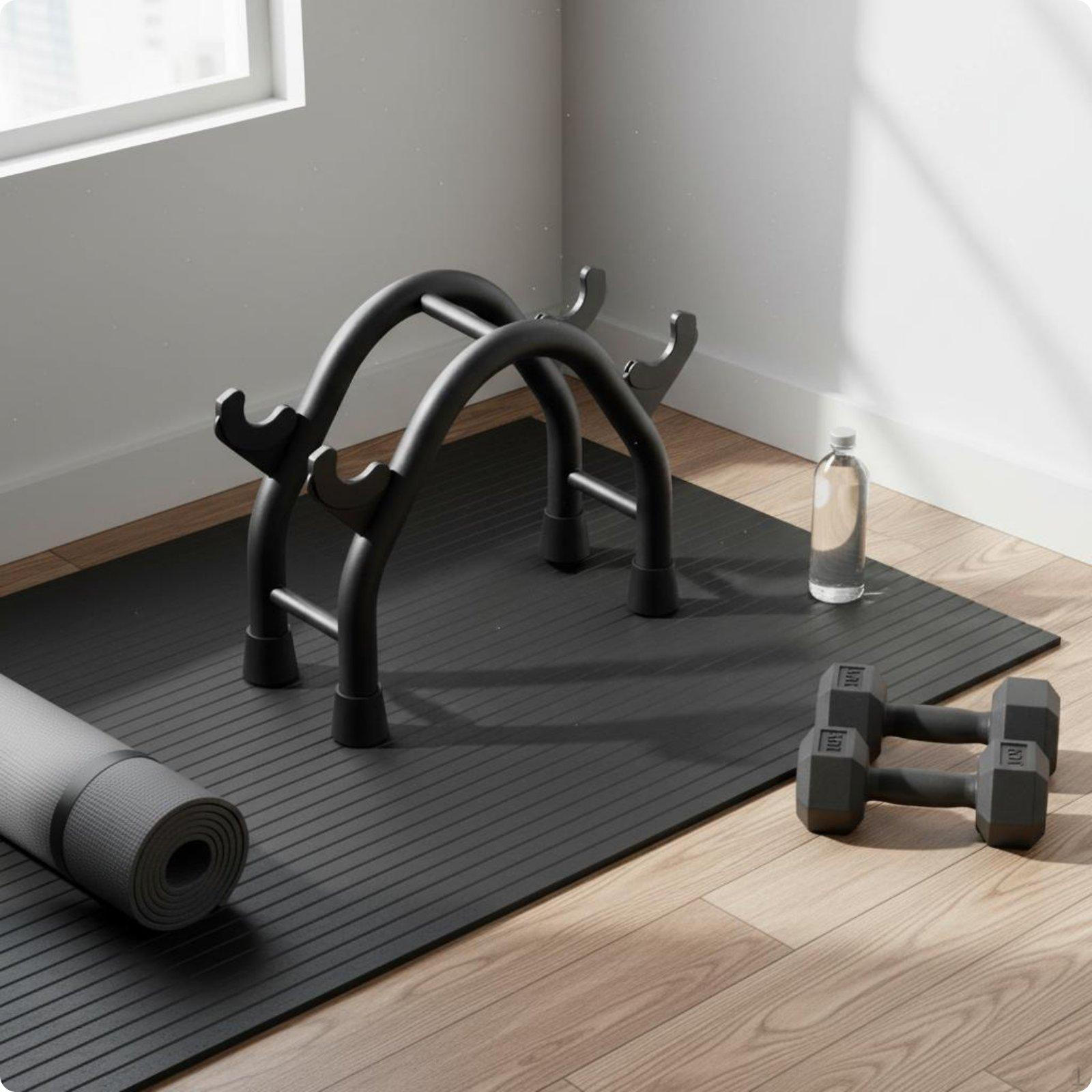 Hantelständer Multifunktionshalter Karbonstahl Hantelstange für Heim-Fitnessstudio Weiß schwarz