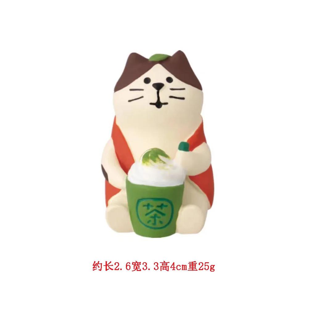 Japanese Tea Garden Leisure Scene Decoration ZAKKA Fashion Play Gift sushi Cat Toy DIY Resin Cute grain Craft Small Decoration