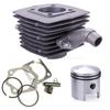 DIY Chain Tensioner Fit 80cc Engine Motor Cylinder Piston 40mm 2 In1 Racing Reed Valve Muffler Pipe For Engine Motorized Bike