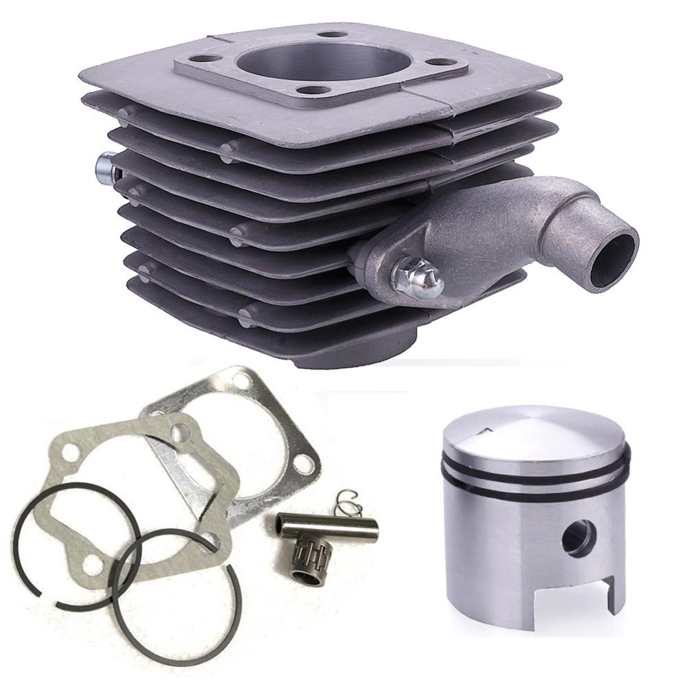 DIY Chain Tensioner Fit 80cc Engine Motor Cylinder Piston 40mm 2 In1 Racing Reed Valve Muffler Pipe For Engine Motorized Bike