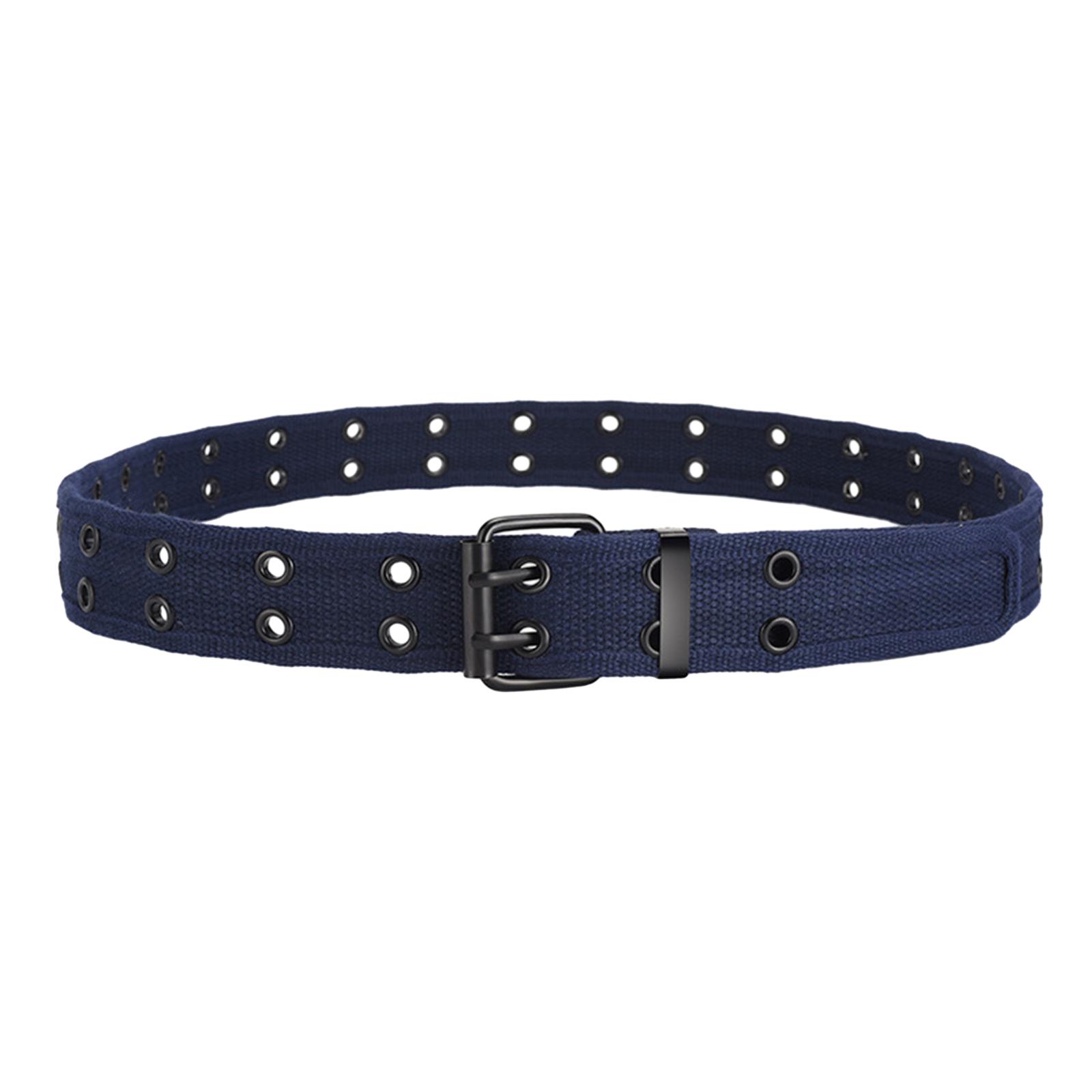 

Регулируемый ремень с двойной пряжкой-штифтом, универсальный холщовый ремень, горячие девушки, женский поясной ремень для пальто, юбок, джинсов, декоративный синий