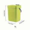 Platzsparender Soft-Close-Mülleimer - 3/5L, Umweltfreundlicher, versiegelter Behälter für Küche & Büro, Kein Strom erforderlich