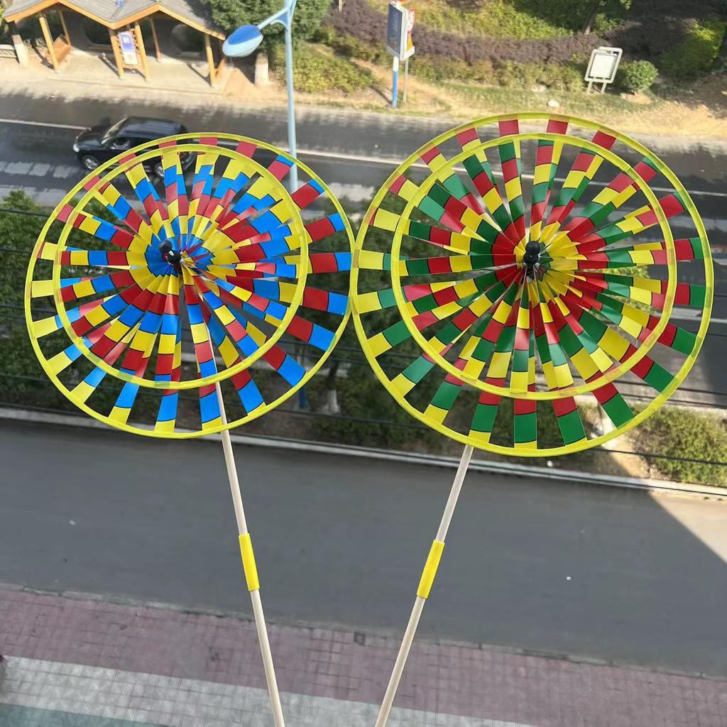 Children's Smiley Face Sunflower Pinwheel with Cartoon Design