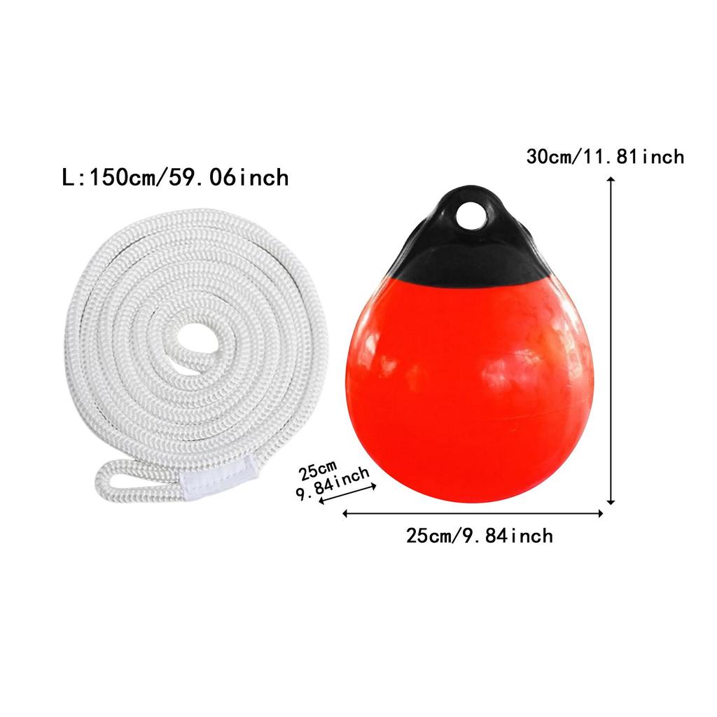 Boat Buoy Ball Boat Fender Ball Easy to Use with Eye Hole Versatile with 1.5M
