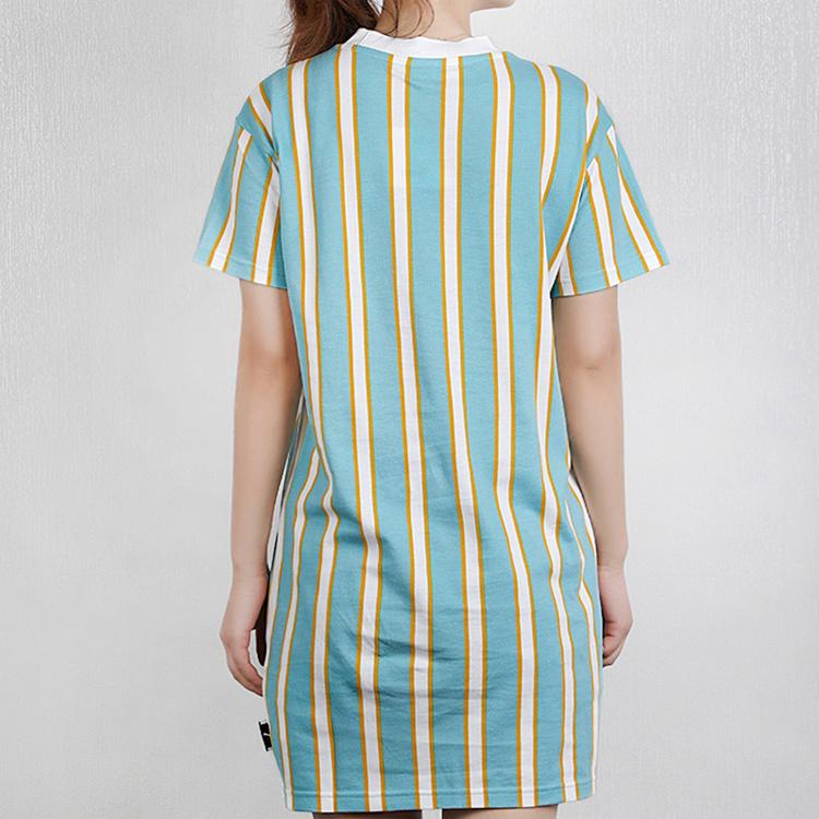 Puma Logo Striped Casual Sports Long Breathable Moisture-Wicking Pullover Round Neck Short Sleeve Dress Women dress Multicolor 596007-45
