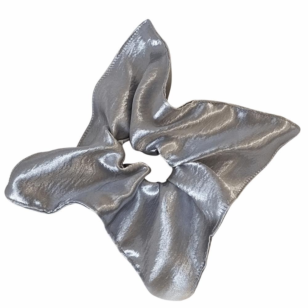 Shiny Large Hair Tie Square Rubber Bands New Silver Hair Scrunchie Hair Accessories