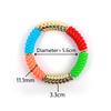 Bohemain Acrylic Twist Bamboo Stack Elastic Bracelets for Women Men 2025 Colorful Resin Tube Beads Bracelet Bangle Jewelry Gift