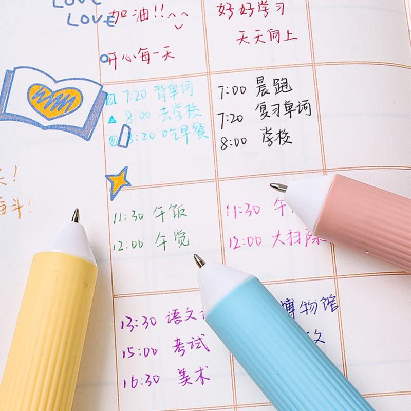 28 Barevná kuličková pera 0,8 mm Měkký úchop Stiskací Vícebarevné psací pero Pro kreslení Školní potřeby Papírnictví