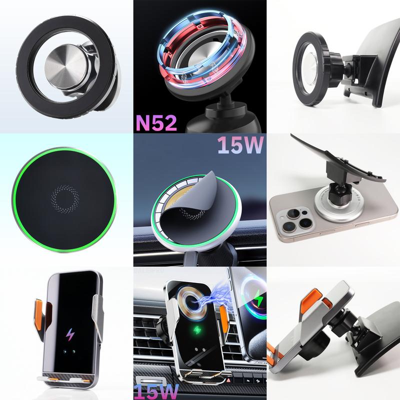 For Volkswagen VW Polo 2011-2016 2017 2018 Phone Holder Car Magnetic Mount Smart Sensing Wireless Charging One-Touch Release Qi