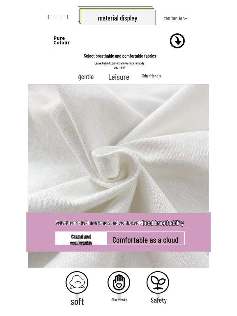 Plus Size Girls' White Lace Long Sleeve T-shirt for Spring & Autumn