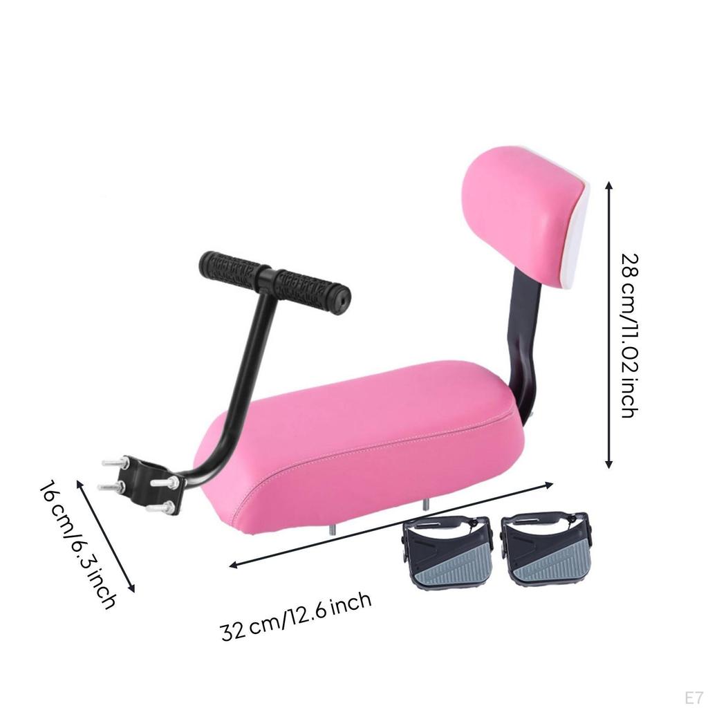 Rear Child Seat with Backrest Cushioned Two-Wheeler Cushion for Kids