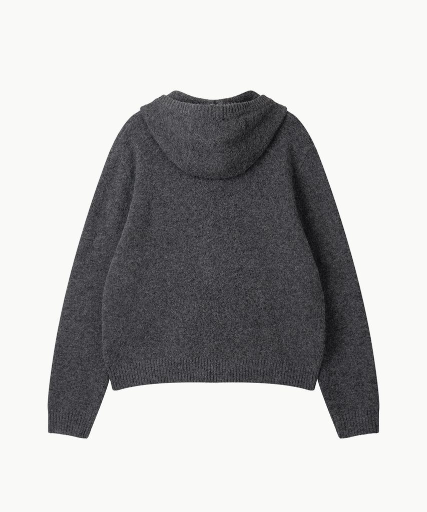 Leondi Mellow Hooded Knit Cardigan - Charcoal