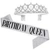 Bling Strass Kristall Krone Tiara Geburtstag Jahrestag Dekoration Alles Gute zum 18. 21. 30. 40. 50. Geburtstag Satin Schärpe Party Supplies