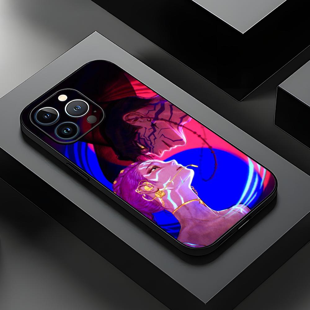 KPop Lovci démonů Jinu Pouzdro na telefon pro iPhone 16 16e 15 14 13 12 11 XS XR Plus Mini Pro Max Měkký černý Nárazuvzdorný kryt