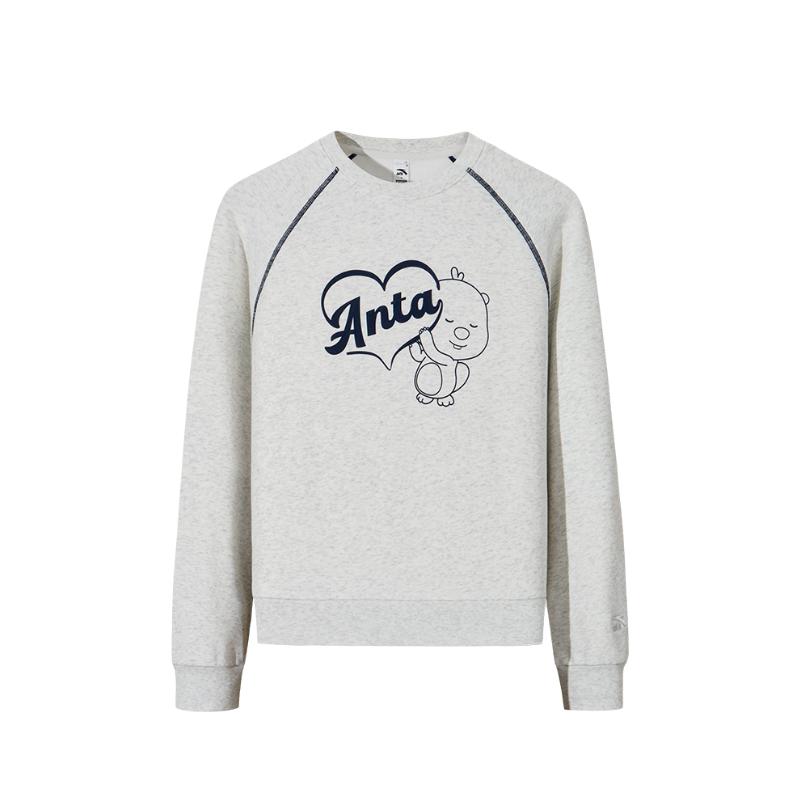 

Anta Теплая модная хлопковая толстовка с флисовой подкладкой и принтом, свободного кроя, удобная, повседневная, женская толстовка 962548703-1 XL