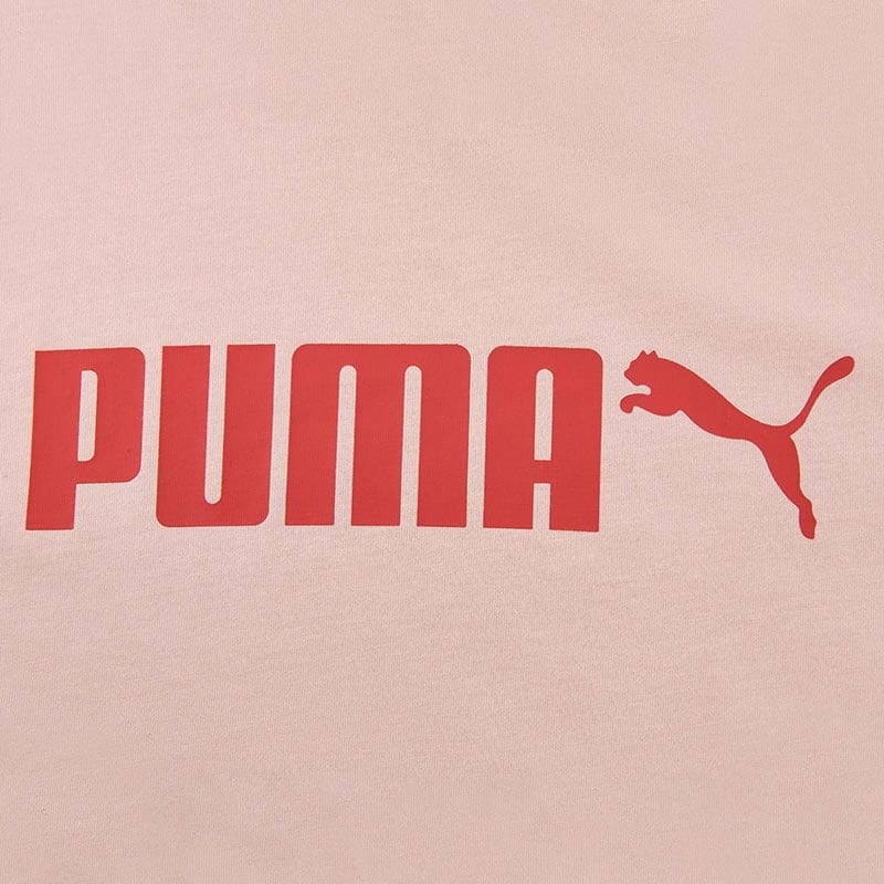 Puma ESS T Shirts Unisex Pink Orange Crew Neck Moderate 697103-89