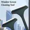 2Pcs Screen Cleaning Brush with Extended Handle 2-in-1 Brush Scraper Design Outdoor Window Screen Cleaner