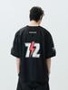 Jeimiweseuteu Jw V-Neck Mesh Biker Jersey T-Shirt (Black)