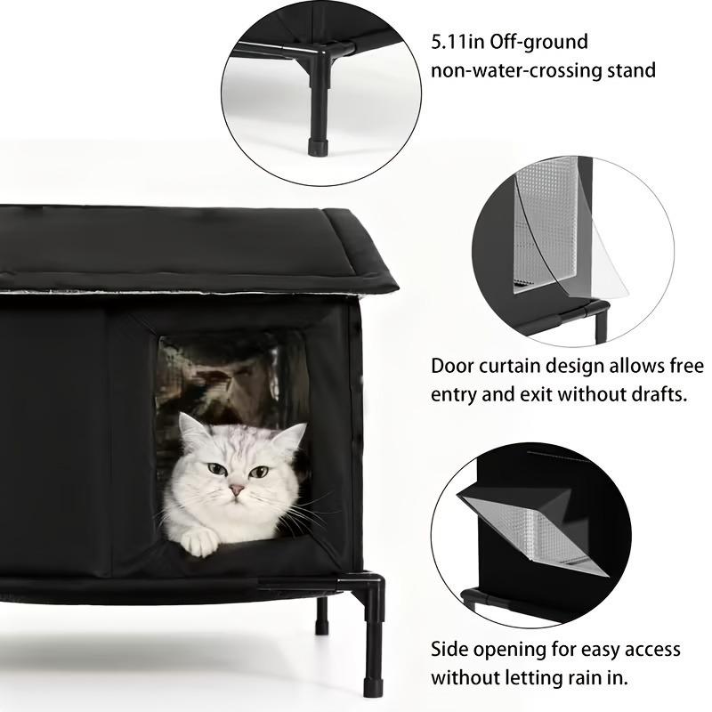 Winter Warmes Katzennest Outdoor Katzenschutzhaus Isoliertes Streunerkatzenhaus Boden Thermoisolierung Haustier Kätzchen Nest Höhle Katzenzelt