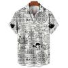 Sailing World Graphic Print Vintage Shirt Fashion Casual Hawaiian Beach Style Summer Oversized Shirts for Men  Women Shirts