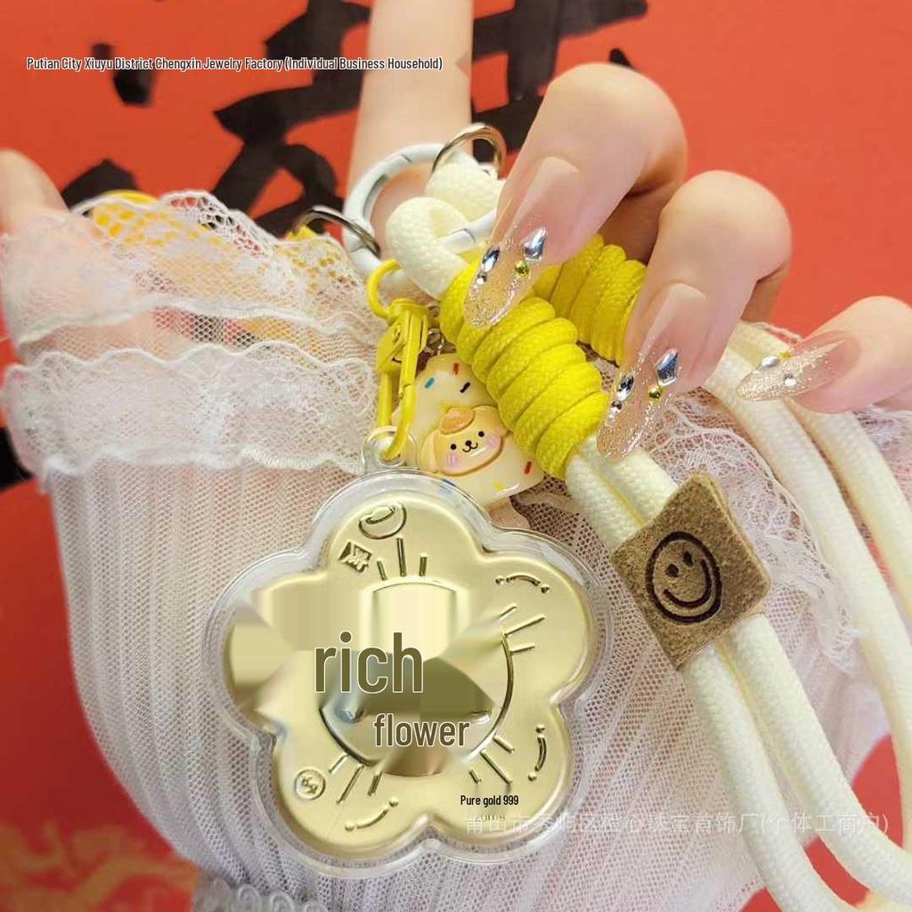 999 Pure Gold Keychain Charm: Horse Year New Year Gift