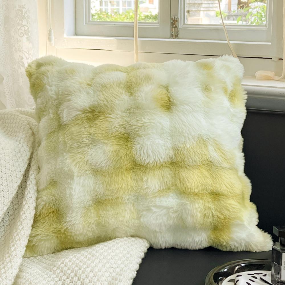Imitatie Konijnenfluweel Kussenhoes 50*50cm Zacht Pluche Fluweel Sierkussenhoes Wit Huis Bed Bank Decor Textiel Zonder Binnenkussen 50x50cm