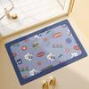 Cute Cartoon Bathroom Bathroom Door  Elderly Pregnant Woman Anti-slip Floor Mat Diatom Mud Water-absorbing Foot Mat