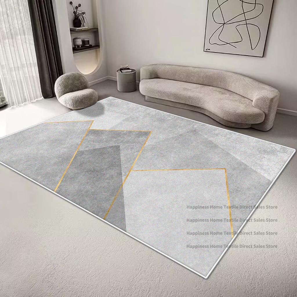 Geometrischer Teppich im nordischen Stil für Wohnzimmer Minimalismus Dekoration Schlafzimmer Große Teppiche 200x300CM Bürobereich Rutschfeste Bodenmatte