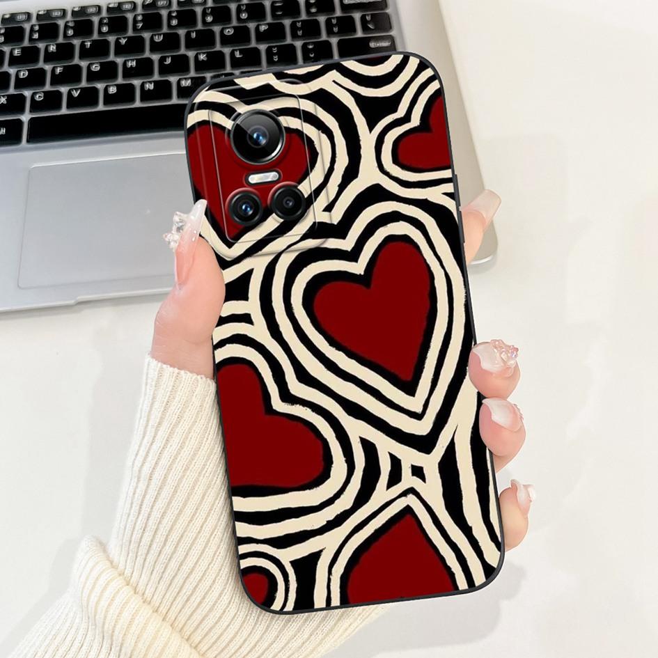 For Realme GT Neo 3 Case RMX3561 RMX3560 Shockproof Cover Fashion Tulip Soft Silicone Matte Phone Cases For Realme GT Neo3 Coque