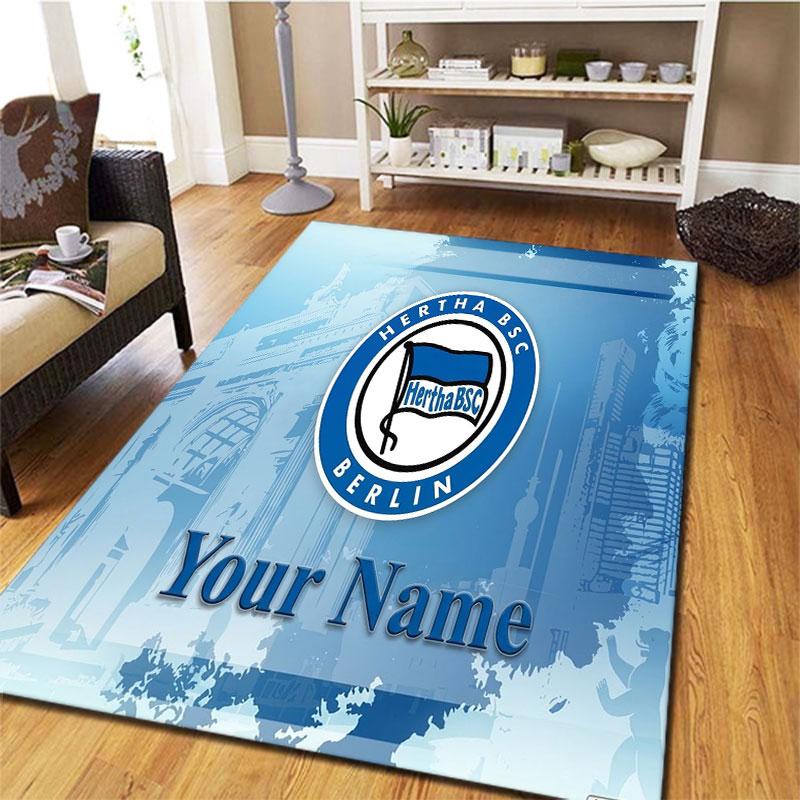 Hertha BSC Custom Name Carpet Rug for Living Room Bedroom Home Sofa Decoration,Kids play Non-slip Floor Mat