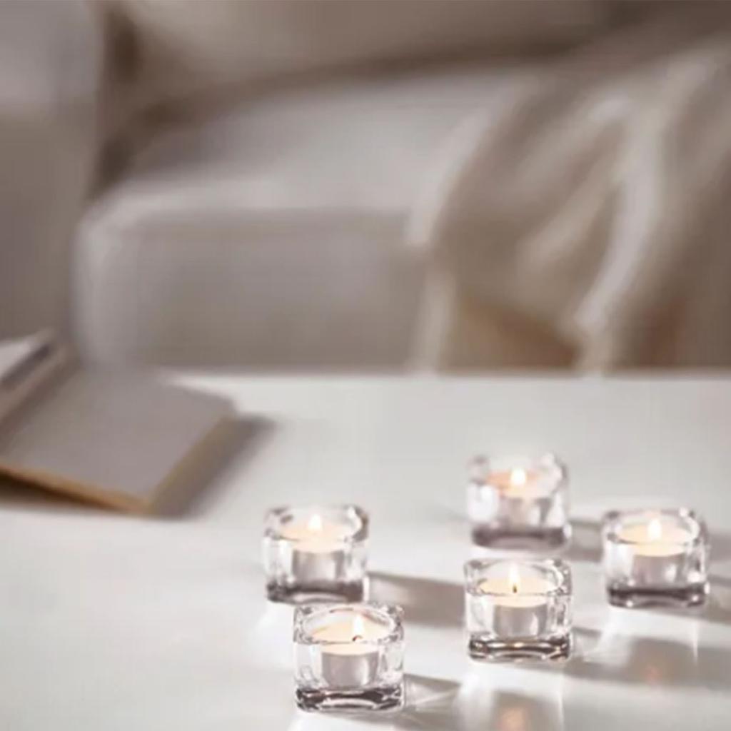 Mini Tealight Candles Set 100 Packs  Aluminum Tins Unscented Tea Lights Candles Warm 4 Hour Long Lasting for Religion