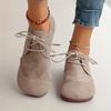 Lace-Up Boken Shoes for Women 2025 New Spring/Fall Flats Retro Soft Leather Loafers with Slip-On Design