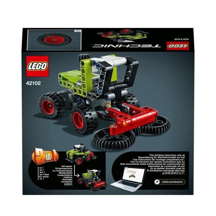Lego® technic 42102 mini claas xerion, tracteur, jouet moissonneuse batteuse, cadeau pour enfants véhicule fille garçon 8 ans et +