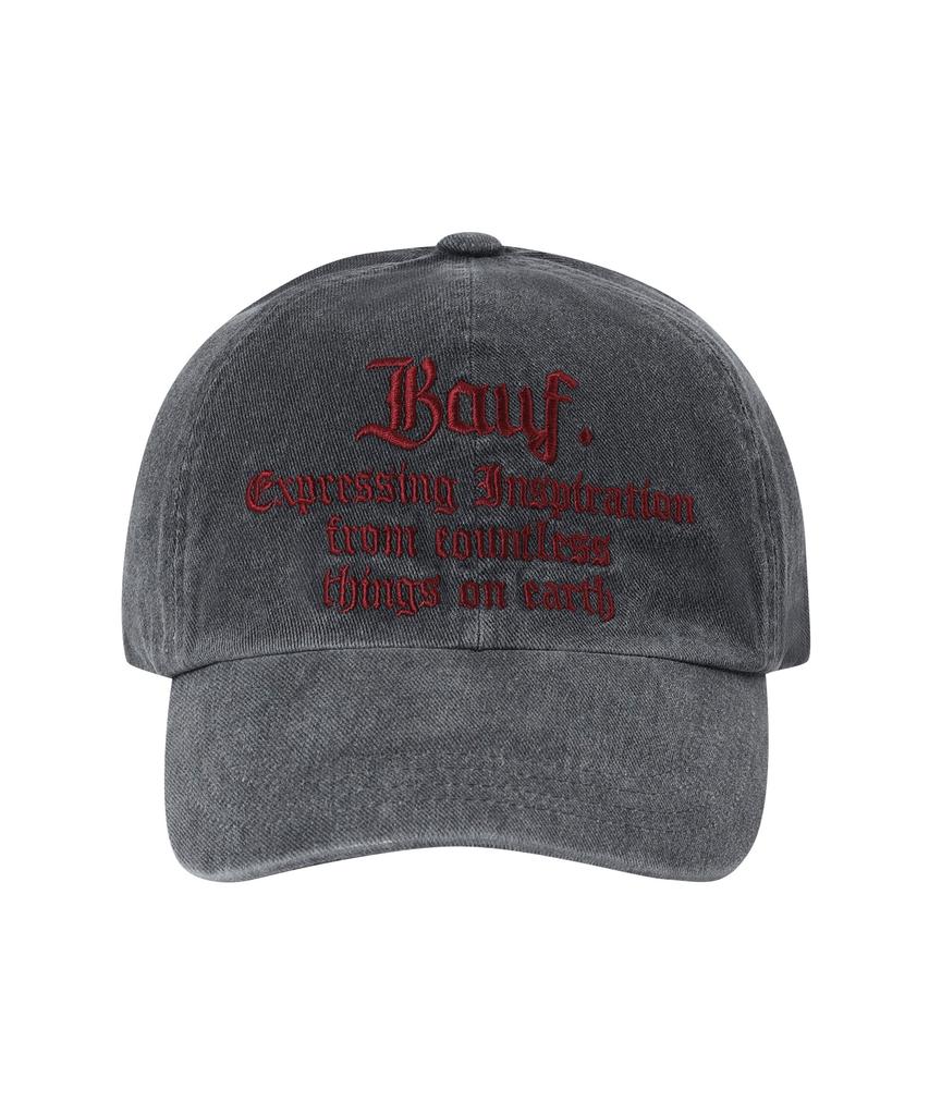 BAUF B Vintage Washed Ball Cap [Washed Charcoal]