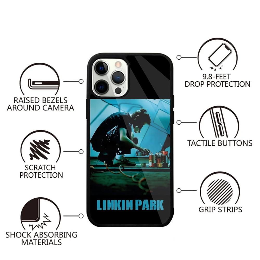 L-Linkin Meteora P-Park Phone Case Strong Magnetic For IPhone 15,14,13,Pro,Max,Plus,11,12,Mini For Magsafe Wireless Charging