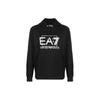 Emporio Armani SS23 EA7 Series Letter Logo Print Drawstring Hoodie Men Hoodies Black 3RPM62-PJ05Z-1200