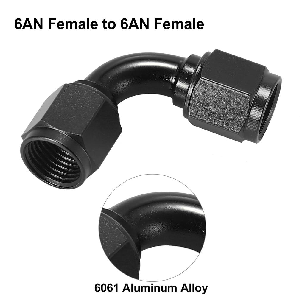 X AUTOHAUX Fitting Fuel Hose End AN6 AN Type Hose Connector Female Swivel