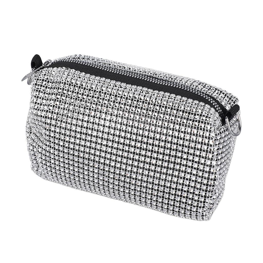 Women Messenger Bag Lady Handle Satchel Shoulder Bag Personalized Fancy Purse Handbag Silver Trendy